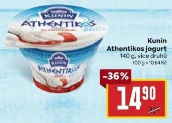Jogurt ochucený řeckého typu Athentikos Mlékárna Kunín