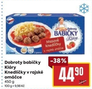 Knedlíčky masové v rajské omáčce mražené Dobroty babičky Kláry