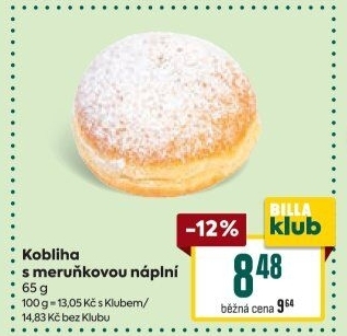 Kobliha s ovocnou náplní