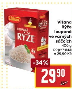 Rýže loupaná dlouhozrnná Vitana