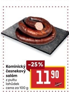 Salám kominický česnekový točený