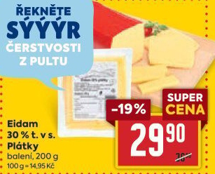 Sýr Eidam 30%