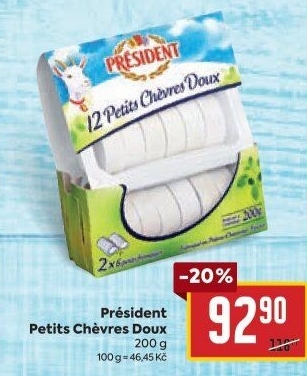 Sýr kozí Petits Chévres Doux Président