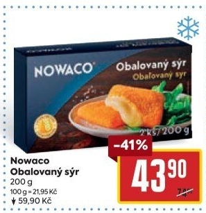 Sýr obalovaný mražený Nowaco