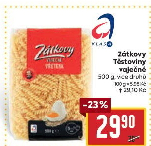Těstoviny vaječné Zátkovy