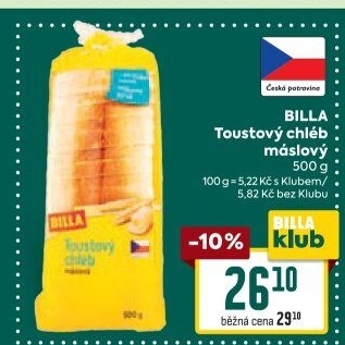 Toustový chléb Billa