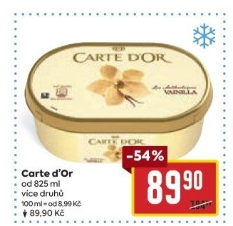 Zmrzlina ve vaničce Carte D'