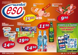 akční leták ESO MARKET 29.5.2024-9.6.2024