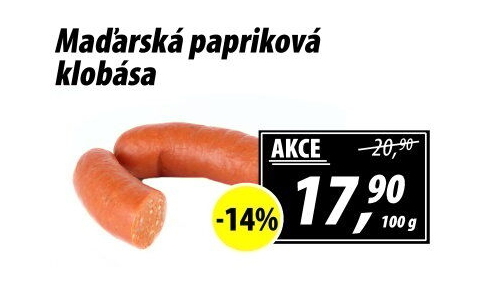 Maďarská papriková klobása