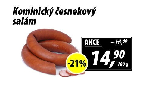 Salám kominický česnekový točený