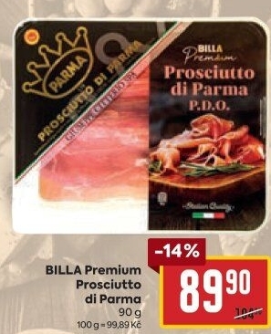 Šunka Prosciutto di Parma Premium Billa