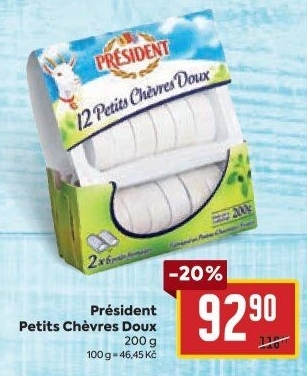 Sýr kozí Petits Chévres Doux Président