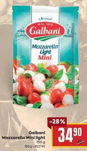 Sýr Mozzarella mini light Galbani