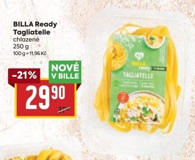Těstoviny chlazené Ready Billa