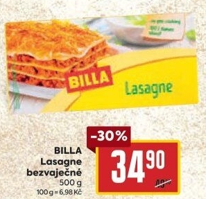 Těstoviny Lasagne Billa