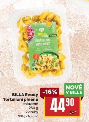 Tortelliny plněné chlazené Ready Billa