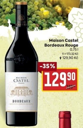 Víno Rouge Bordeaux Maison Castel
