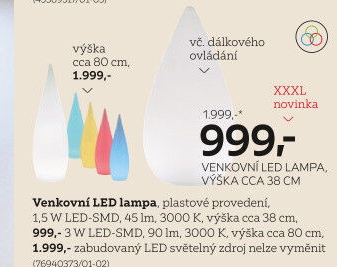VENKOVNÍ STOJACÍ LAMPA