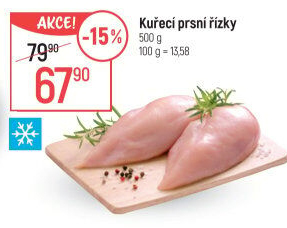 Kuřecí prsní řízky mražené