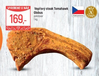 Marinovaný vepřový steak tomahawk Globus