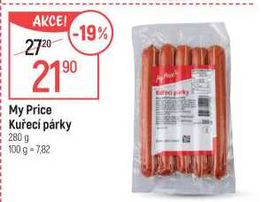 Párky kuřecí My Price