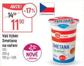 Smetana na vaření Váš Výběr