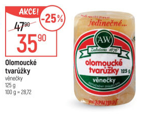 Sýr tvarůžky olomoucké věnečky A.W.