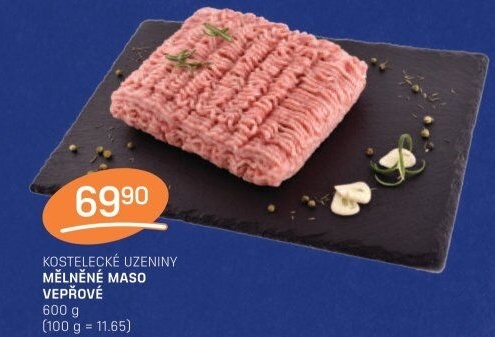 Maso mleté vepřové Kostelecké uzeniny