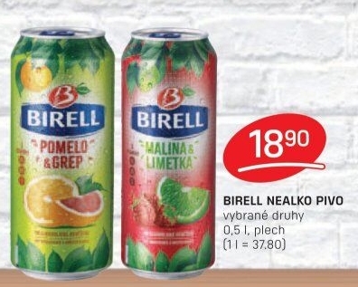 Nealkoholické pivo ochucené Birell