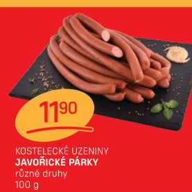 Párky javořické Kostelecké uzeniny