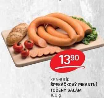 Salám špekáčkový pikantní točený Krahulík