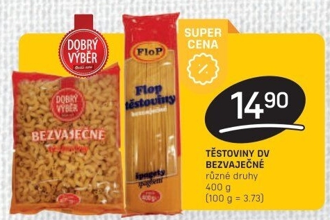 Těstoviny bezvaječné Dobrý Výběr