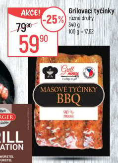 Grilovací tyčinky barbecue Příbramská uzenina