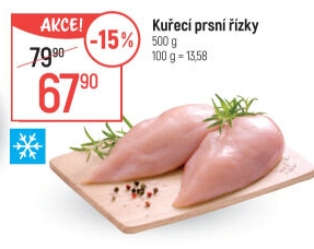 Kuřecí prsní řízky mražené