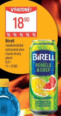 Nealkoholické pivo ochucené Birell