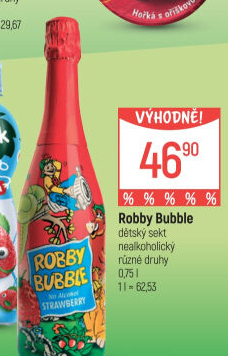 Sekt nealkoholický dětský Robby Bubble