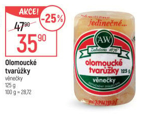Sýr tvarůžky olomoucké věnečky A.W.