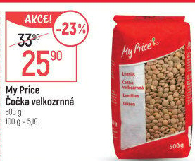 Čočka velkozrnná My Price