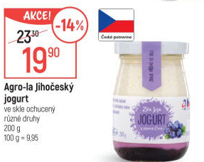 Jogurt ochucený jihočeský Agro-La
