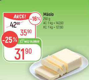 Máslo Mlékárna Pragolaktos