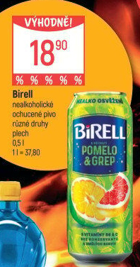 Nealkoholické pivo ochucené Birell