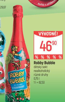 Sekt nealkoholický dětský Robby Bubble