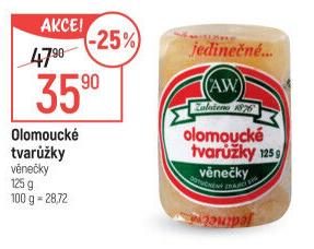 Sýr tvarůžky olomoucké věnečky A.W.