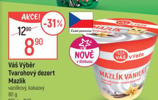 Tvarohový dezert Mazlík Váš Výběr