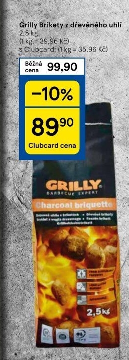 Brikety dřevěné Grilly