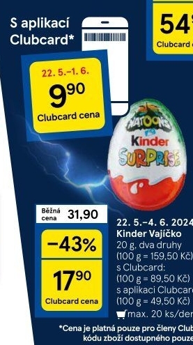 Čokoládové vajíčko s překvapením Kinder Surprise