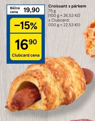 Croissant s párkem