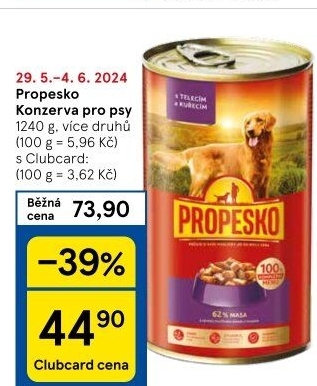 Konzerva pro psy Propesko