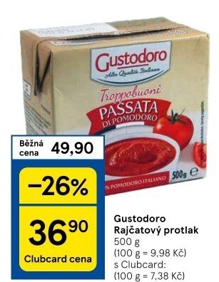 Rajčata pasírovaná Passata Gustodoro