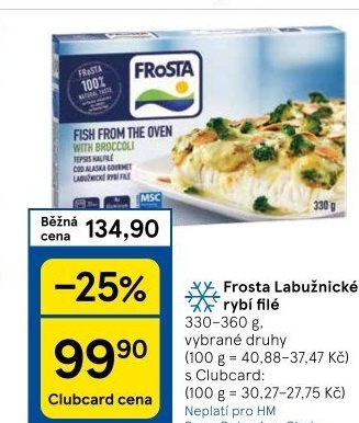 Rybí filé labužnické mražené Frosta
